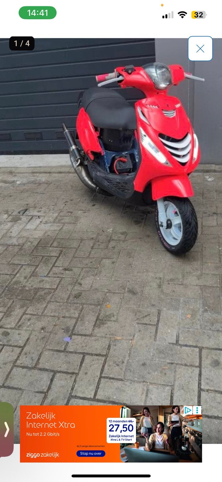 Zip 125, Ophalen, Zo goed als nieuw, Tweetakt, Vivacity