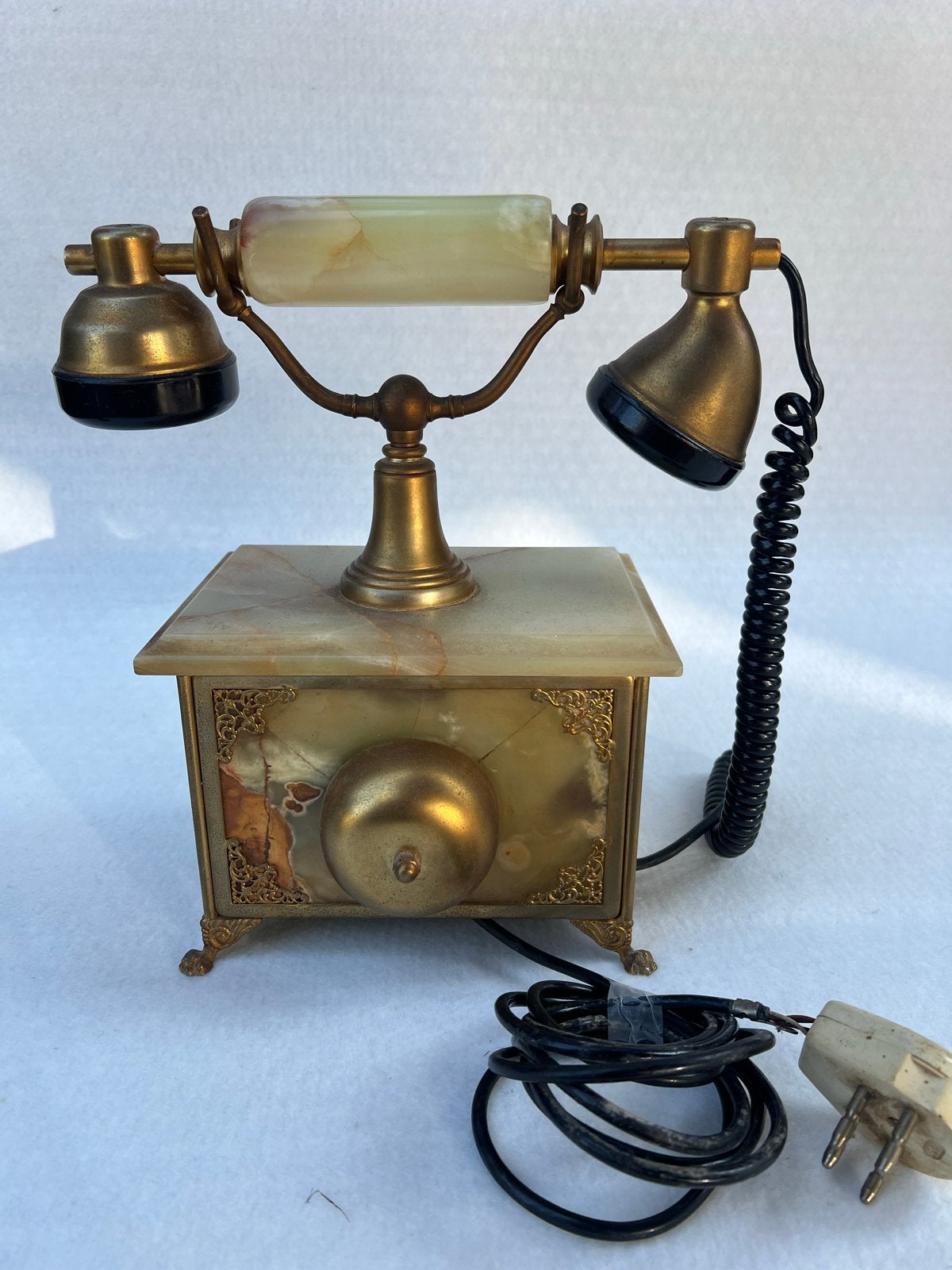 Antieke Marmeren Telefoon met Gouden Details, Antiek en Kunst, Ophalen