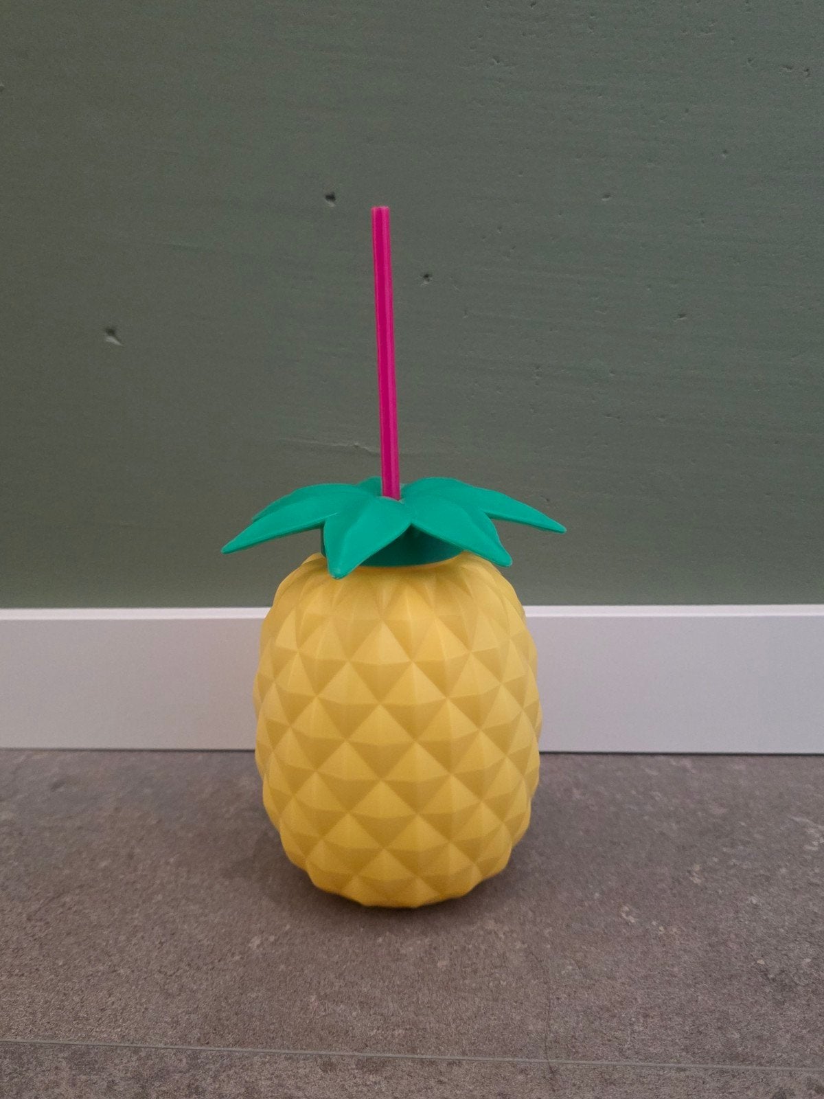 Ananas drinkbeker drink water fles beker NIEUW, Ophalen of Verzenden, Nieuw