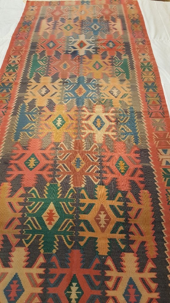 Antiek Shirvan kelim 394 x 146/Perzisch tapijt/Kleed/Loper, Ophalen