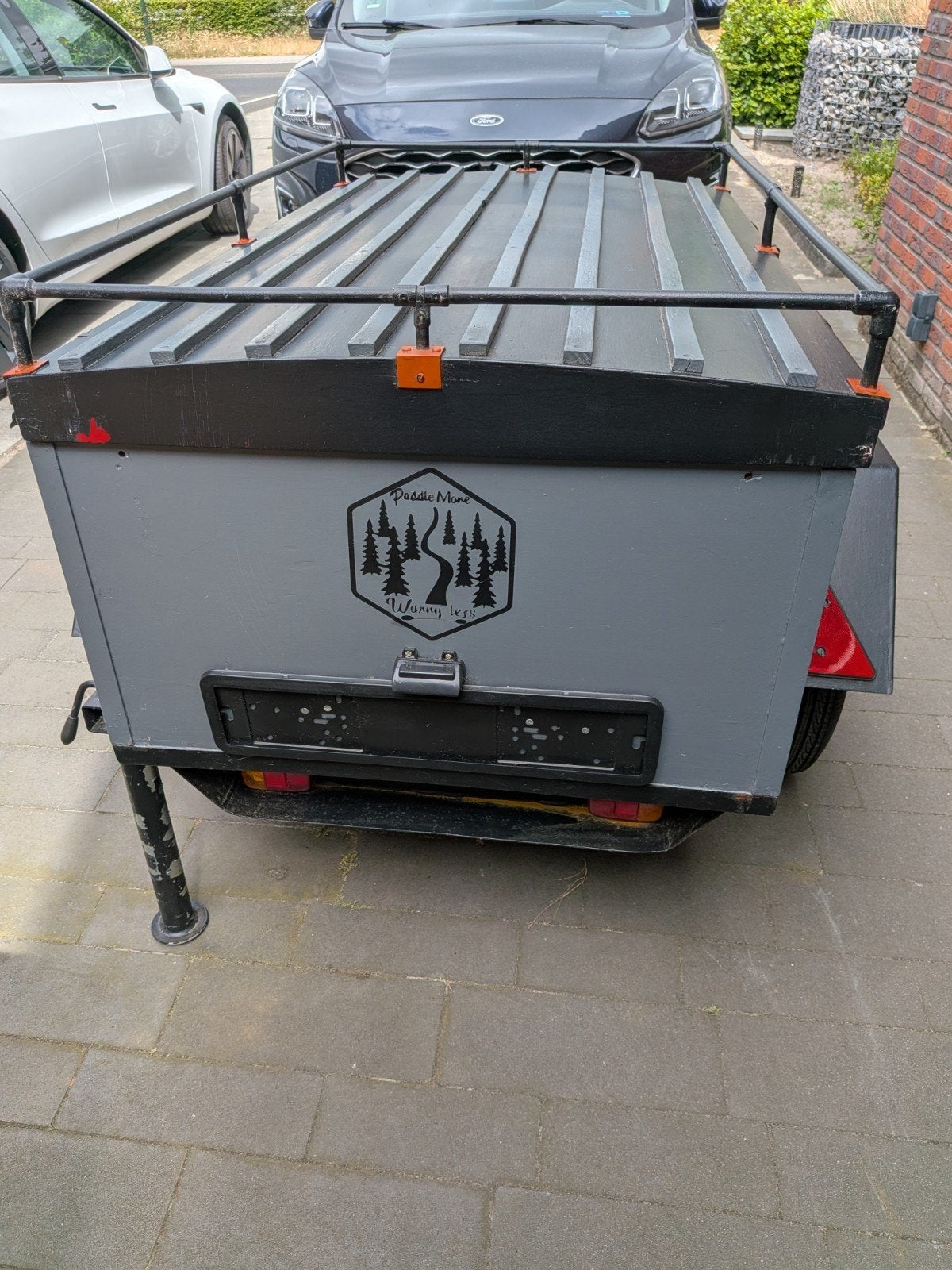 Robuuste aanhangwagen met dakrek - Ideaal voor avontuur!, Ophalen, Gebruikt