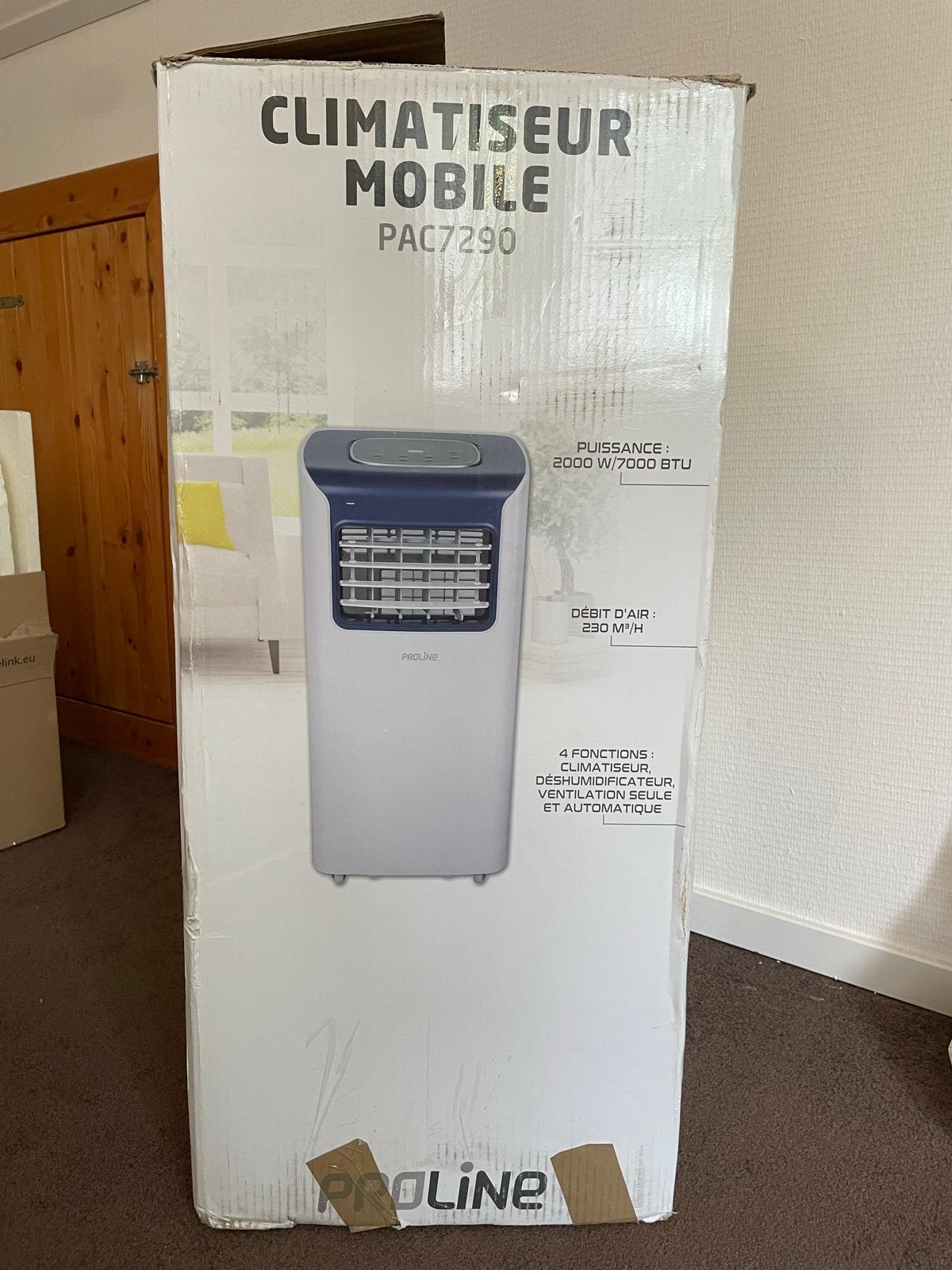 Proline PAC7290 Mobiele Airconditioner, Ophalen, Minder dan 60 m³, 2 snelheden, Nieuw