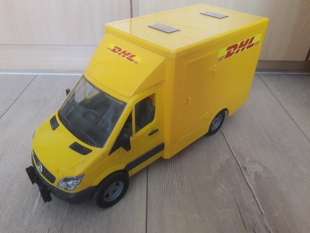 bruder dhl sprinter, Zo goed als nieuw, Overige typen, Ophalen of Verzenden, Schaal 1:16