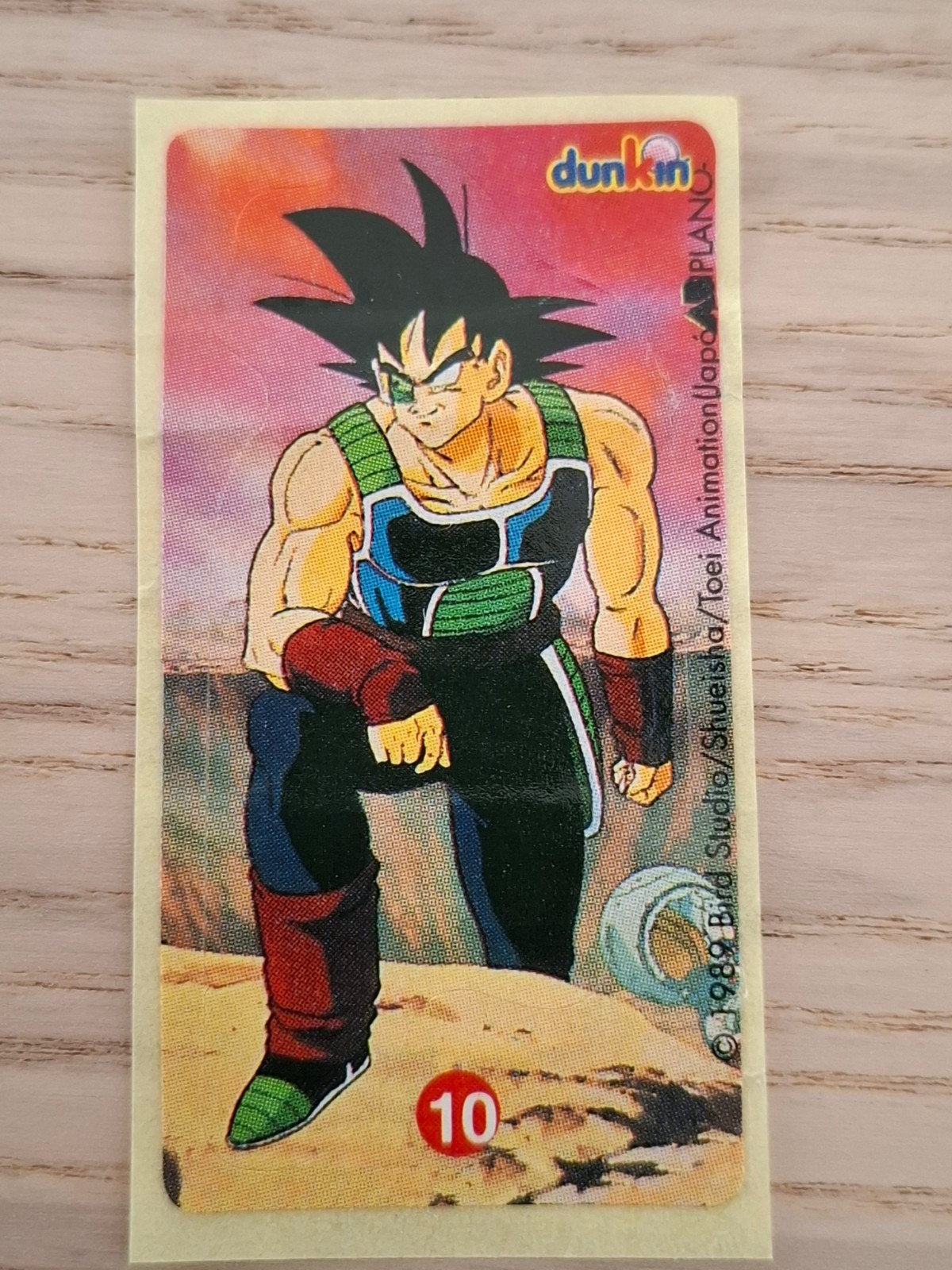 Zeldzame Bardock Dunkin' sticker - Ongebruikt, Verzenden, Nieuw, Strip of Tekenfilm