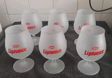Lipton Ice Tea Glazen, 6 Stuks, Ophalen, Zo goed als nieuw, Glas, Glas of Glazen
