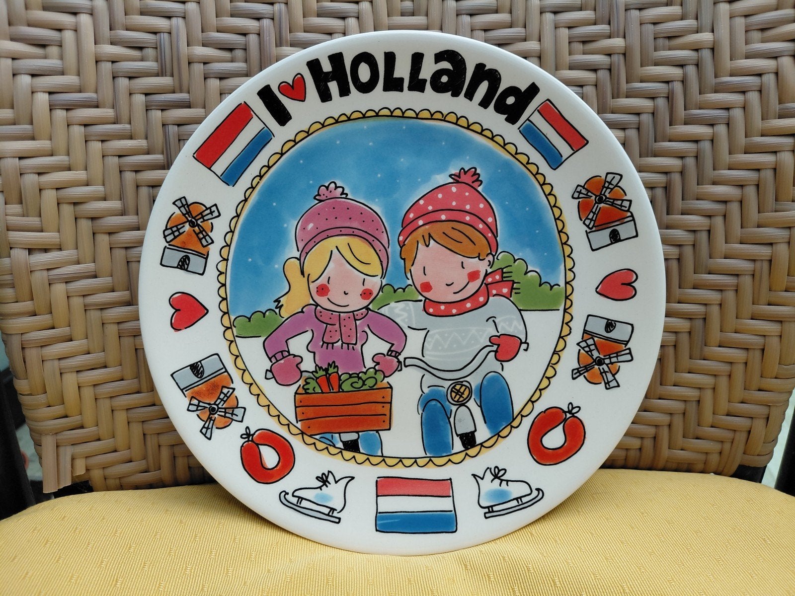 Prachtig bord. I love Holland. Amsterdam Blond. Unox, Ophalen of Verzenden, Zo goed als nieuw, Bord(en), Modern
