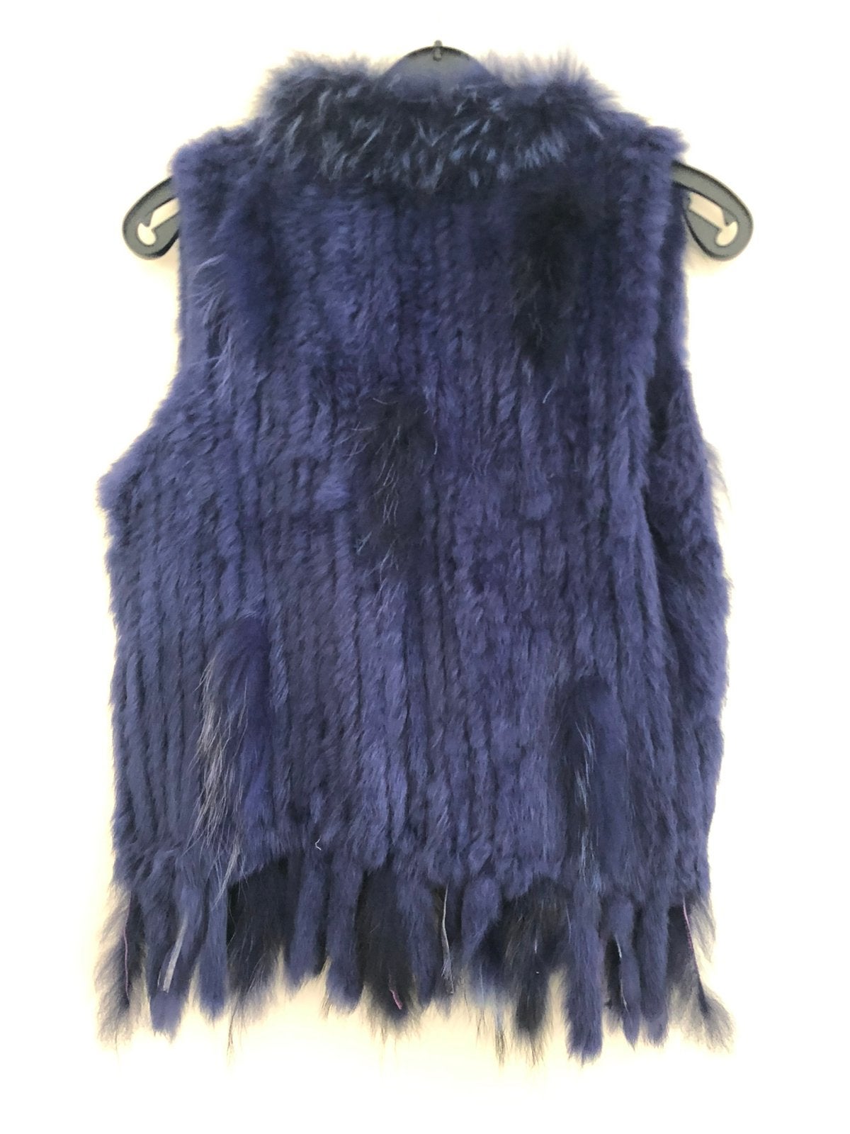 Prachtige bontbodywarmer marmot en konijnenbont, Verzenden, Zo goed als nieuw, Maat 42/44 (L), Paars