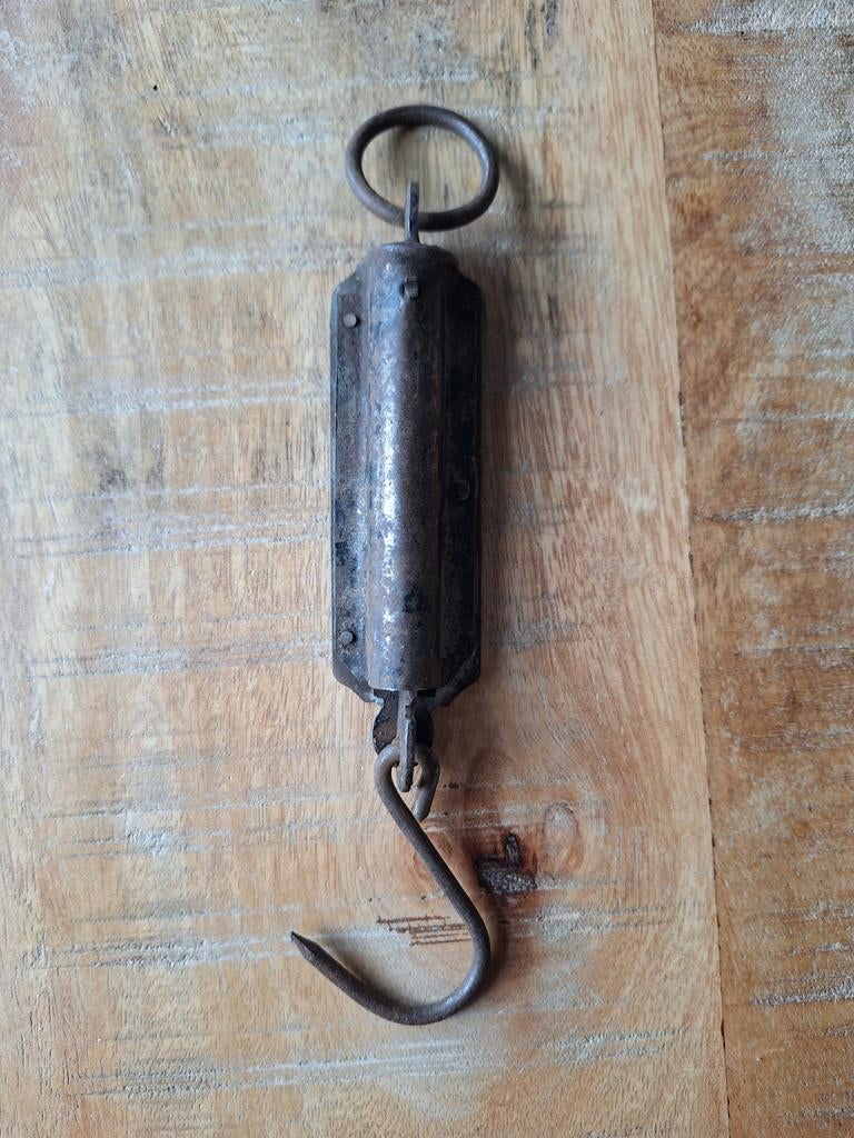 Oude zakweegschaal, vintage Pocket Balance, tot 12 kilo, Ophalen of Verzenden
