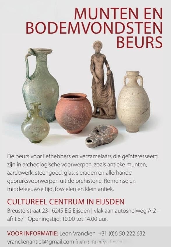 Archeologie, munten en Antiekbeurs 4 oktober 2026, Ophalen