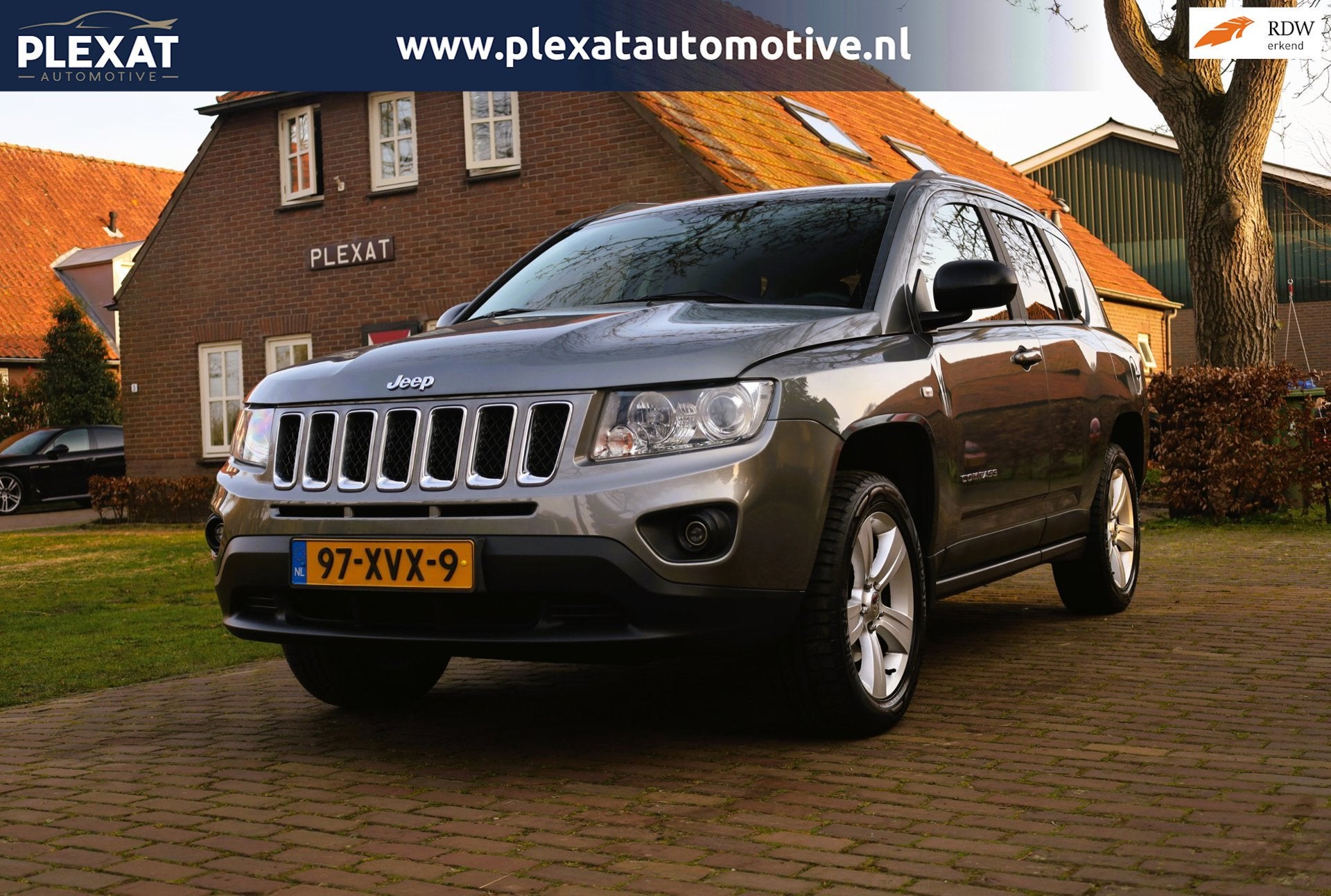 Jeep Compass 2.0 Sport | Slechts 55.000KM | Cruise Control |, Auto's, Jeep, Gebruikt, Zwart, Handgeschakeld, Traction-control