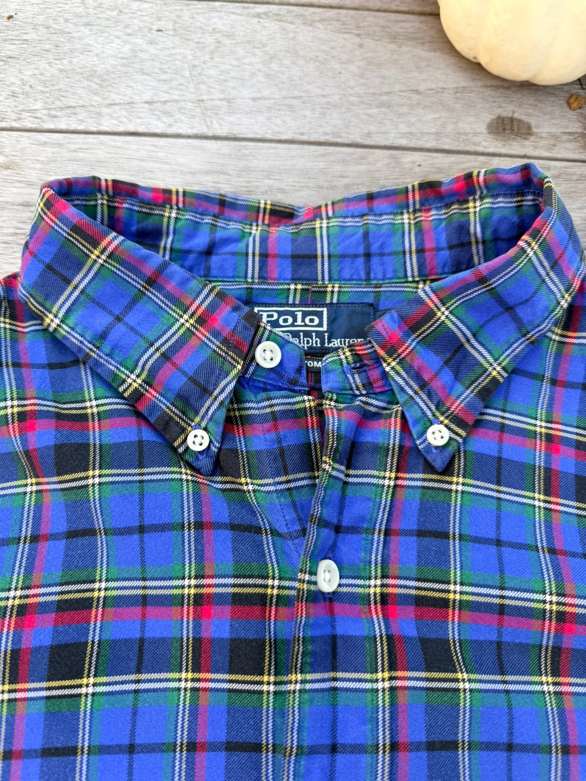 Polo Ralph Lauren xxl overhemd zgan custom fit, Ophalen, Zo goed als nieuw, Blauw, Overhemd