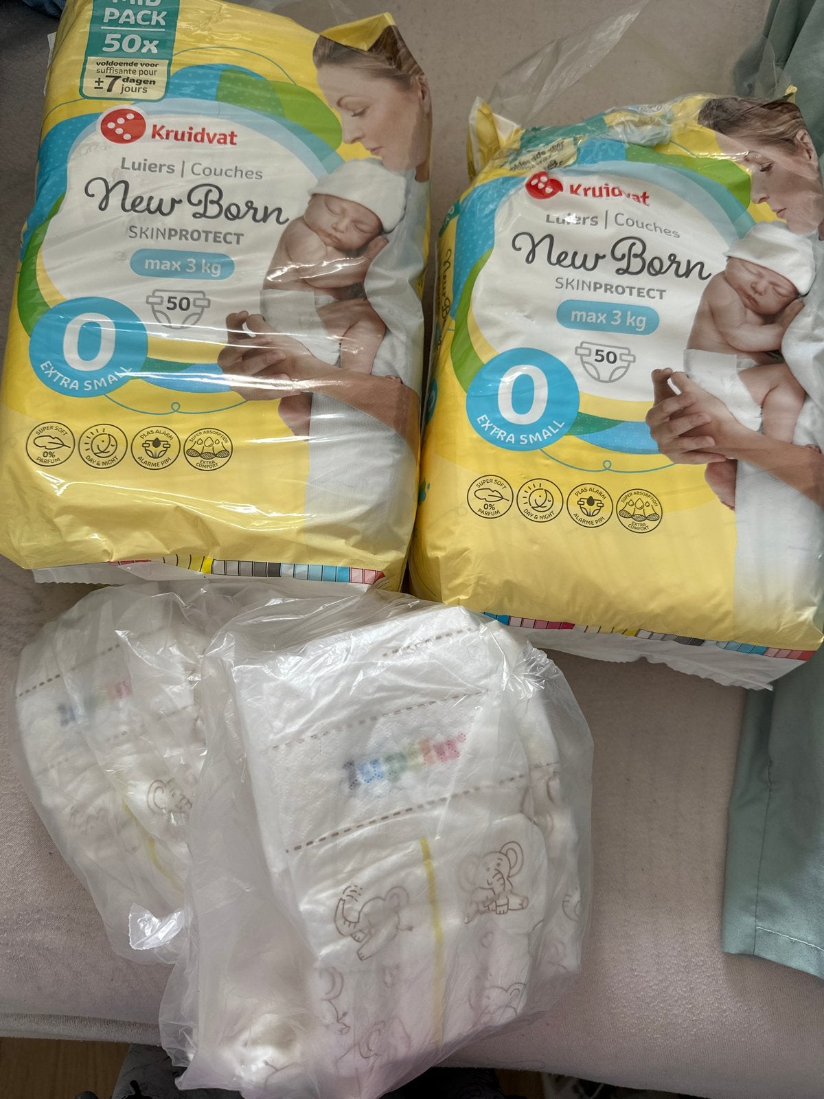 Kruidvat New Born Luiers Maat 0 (Extra Small) - 2x50 stuks, Ophalen, Nieuw