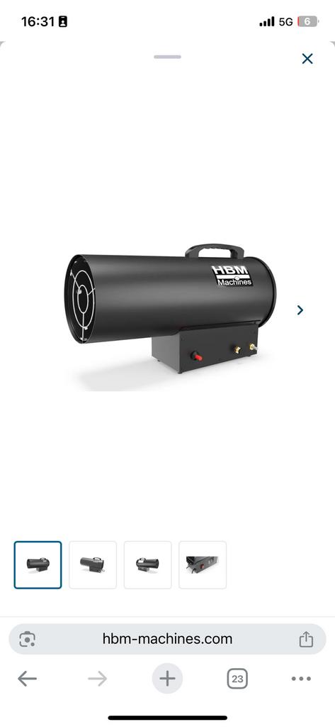 HBM heater 50.000 watt, Ophalen of Verzenden, Zo goed als nieuw