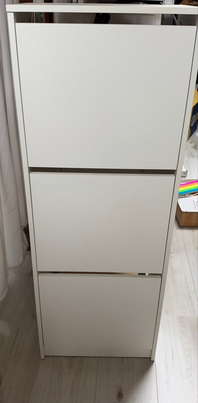 IKEA BISSA Schoenenkast 3 vakken wit, Ophalen, Zo goed als nieuw