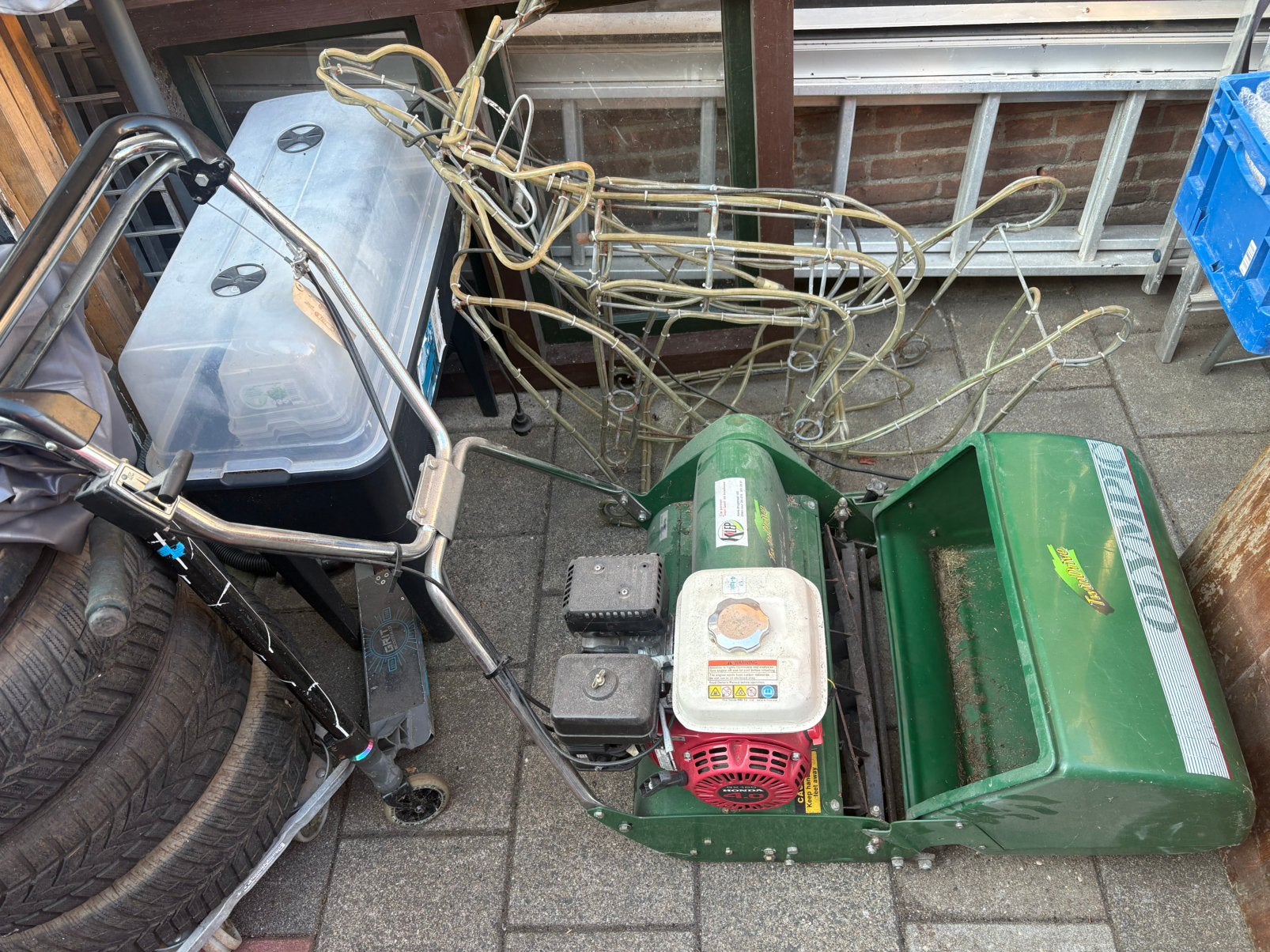 Grasmaaier op benzine, Kooimesmaaier, Ophalen, Gebruikt