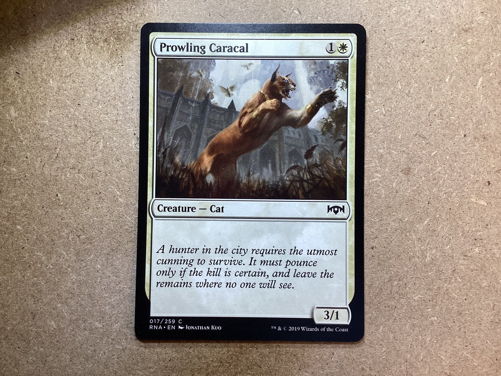 1x Prowling Caracal [017/259] (Excellent), Ophalen of Verzenden, Zo goed als nieuw, Losse kaart