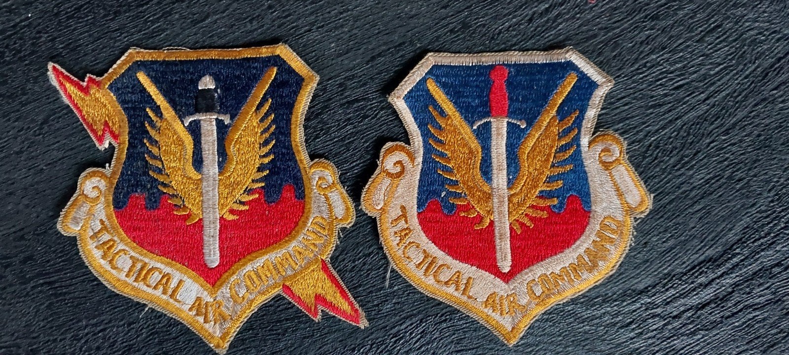 2 patches Vietnam War USAF US Air Force Tactical Air Command, Ophalen of Verzenden, Luchtmacht, Amerika, Embleem of Badge