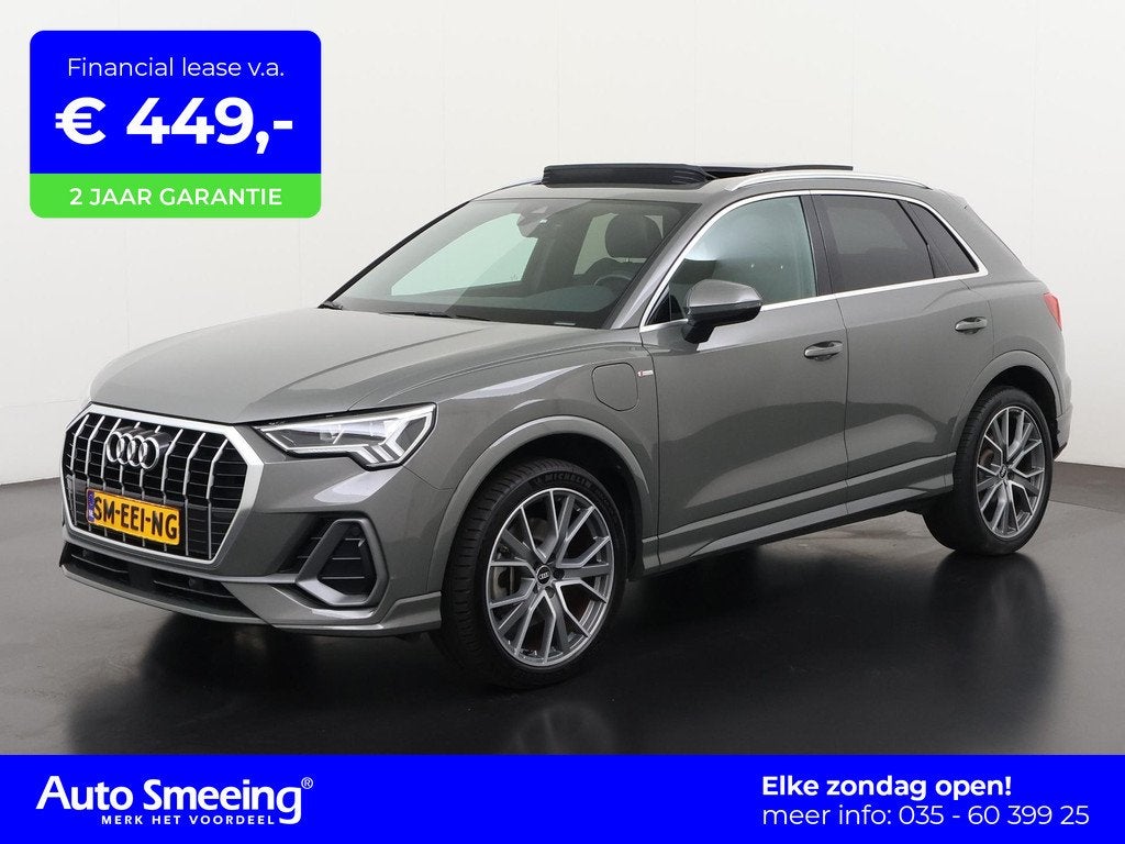 Audi Q3 45 TFSIe S-Line | Panoramadak | Leder | Camera | Zon, Auto's, Audi, 12 maanden, Gebruikt, Hybride Elektrisch/Benzine, 13 kWh