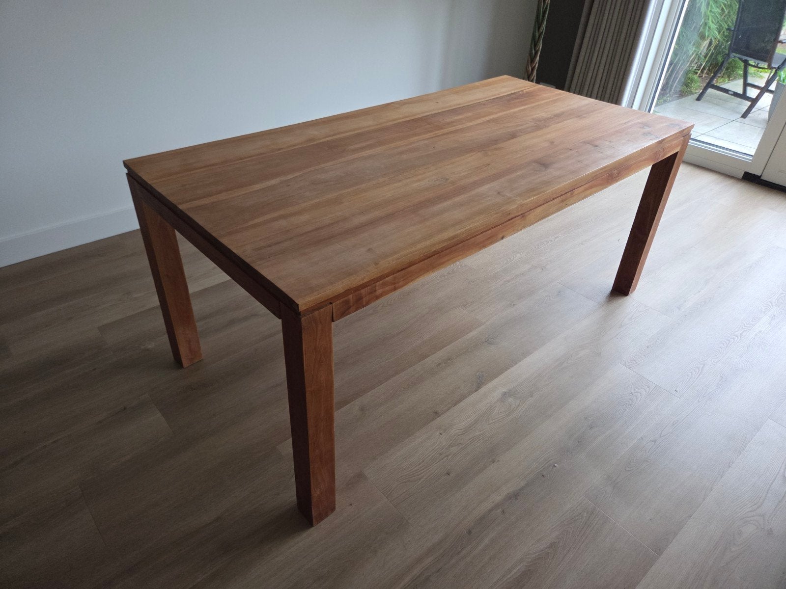 Teakhouten eettafel - 180x89,5 cm, Ophalen, Gebruikt, Teakhout, 50 tot 100 cm