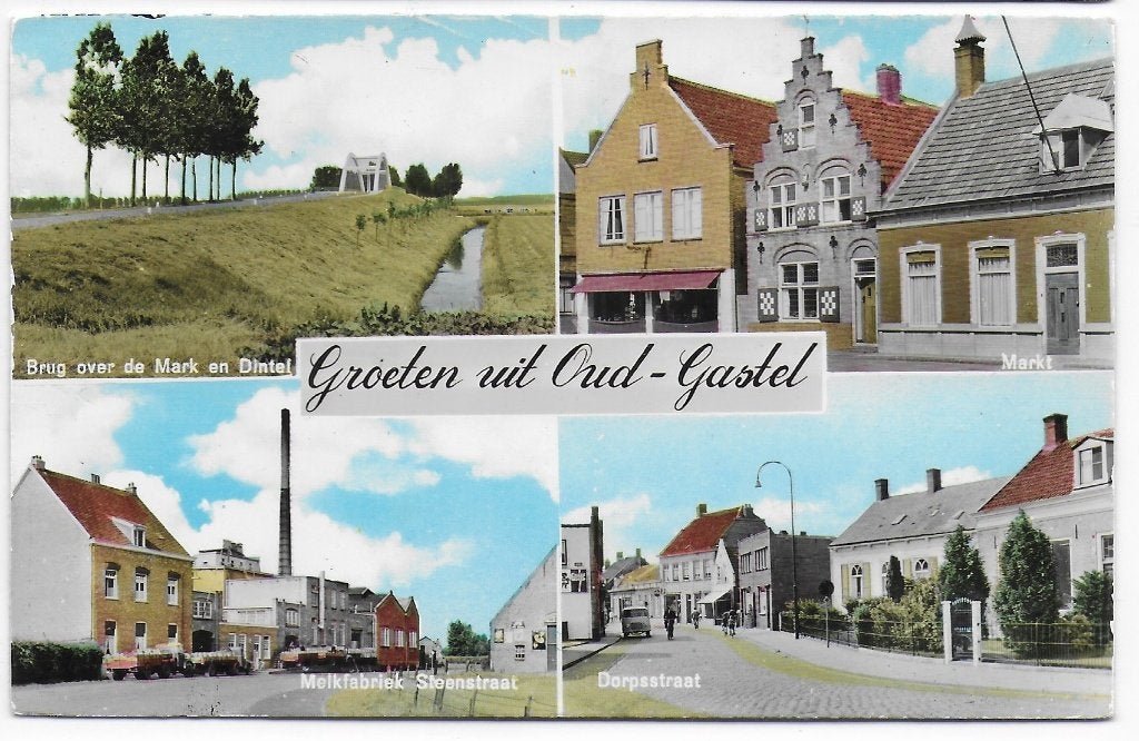 Oud Gastel Oude Ongelopen Ansichtkaart (B6430 ), Ophalen of Verzenden, 1960 tot 1980, Gelopen, Zuid-Holland