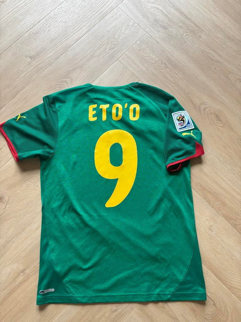 Origineel - WK 2010 Kameroen Eto'o shirt - Maat M - Nieuw, Maat M, Ophalen of Verzenden, Zo goed als nieuw, Shirt