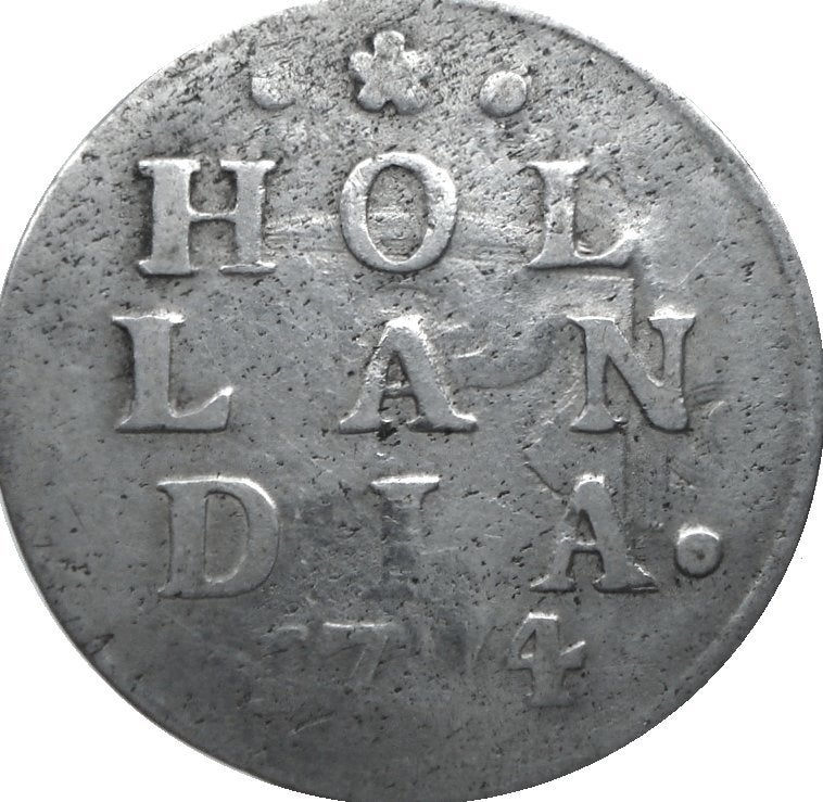 Nederland - Hollandia - Holland 2 stuivers 1774 (lees), Vóór koninkrijk, Zilver, Losse munt, Overige waardes