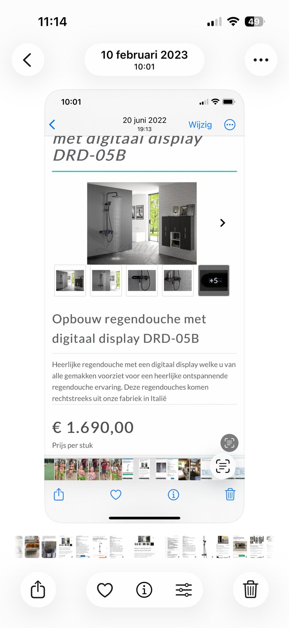 Nieuwe opbouw regendouche met digitaal display DRD-05B, Doe-het-zelf en Verbouw, Sanitair, Nieuw, Douche, Ophalen of Verzenden