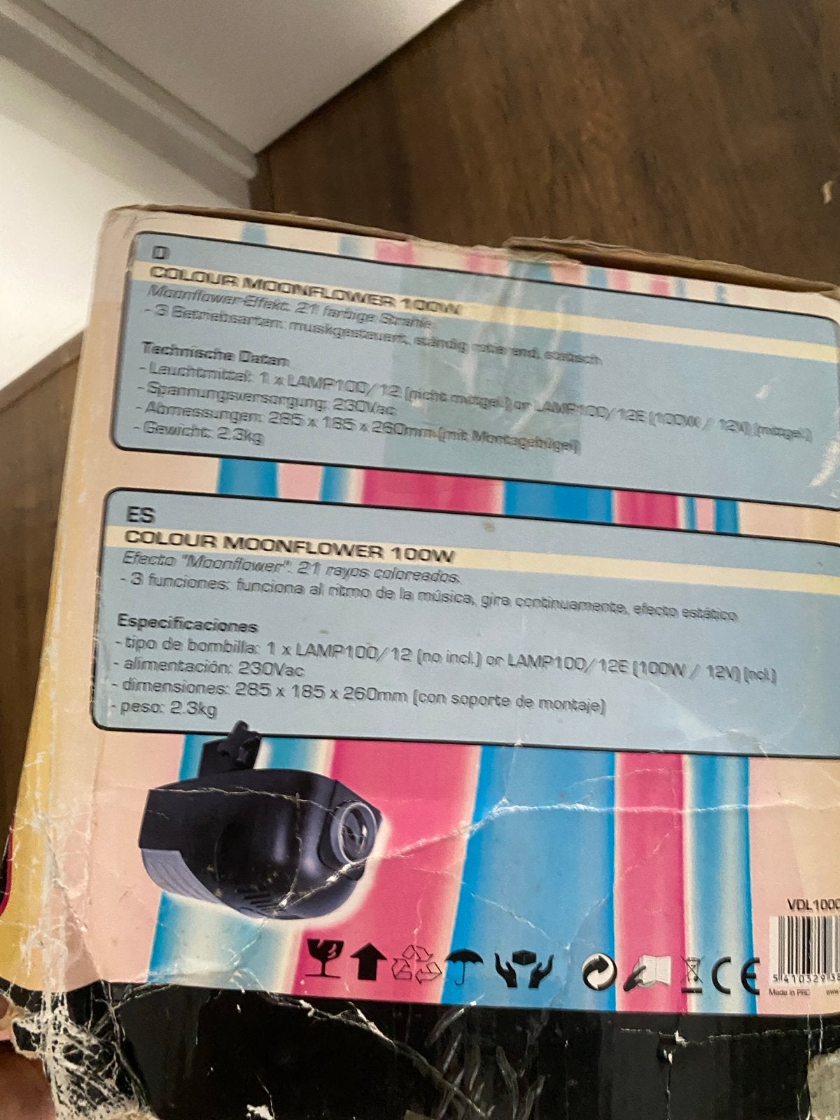 HQ Power Colour Moonflower 100W Lichteffect, Ophalen, Gebruikt, Licht, Geluidgestuurd