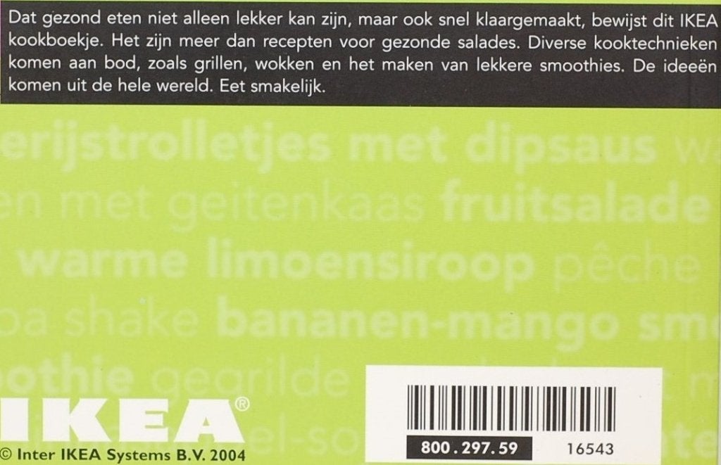 Snel en gezond - IKEA kookboek (2004), Boeken, Kookboeken, Verzenden, Zo goed als nieuw, Gezond koken
