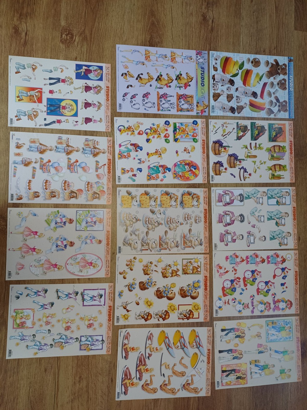 Grote collectie 3D knipvellen (Studio Light), Hobby en Vrije tijd, Kaarten | Zelf maken, Ophalen, Nieuw, Overige thema's, Knipvel