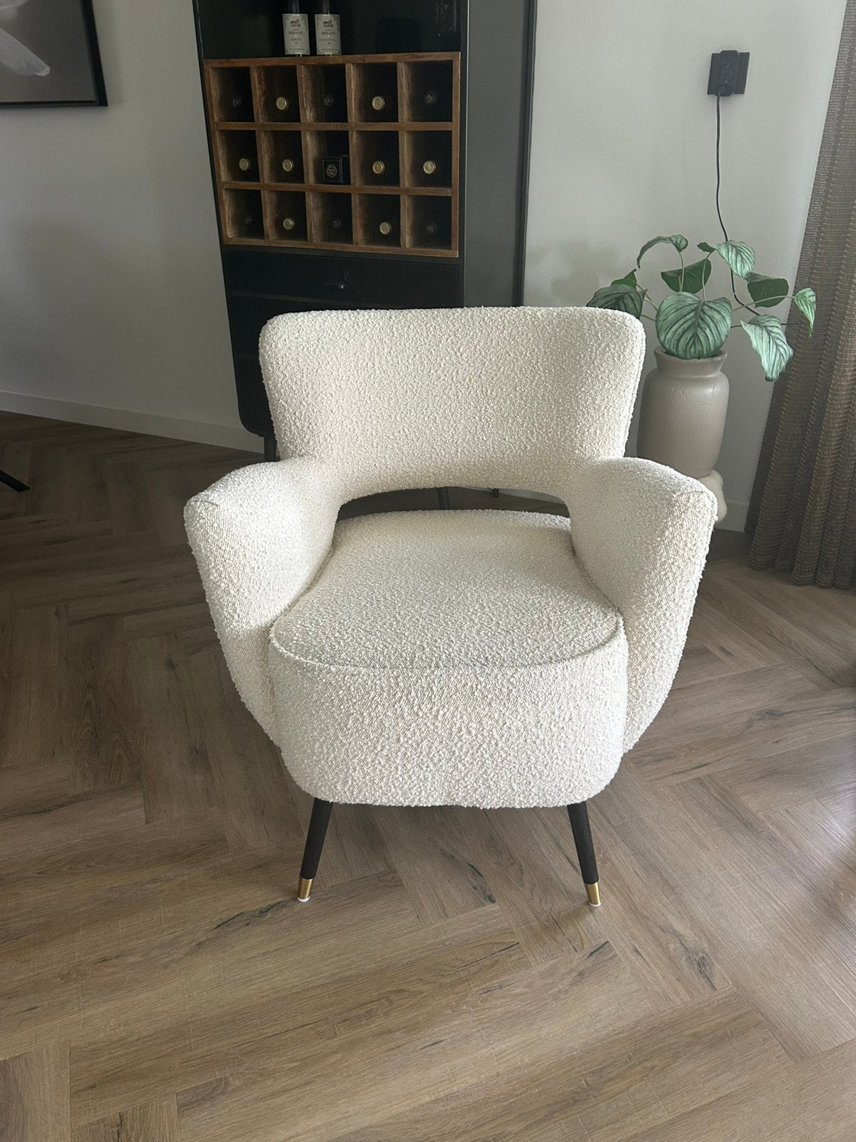 Riviera Maison Laurel Armchair White Sand, Ophalen, 75 tot 100 cm, Zo goed als nieuw, 50 tot 75 cm