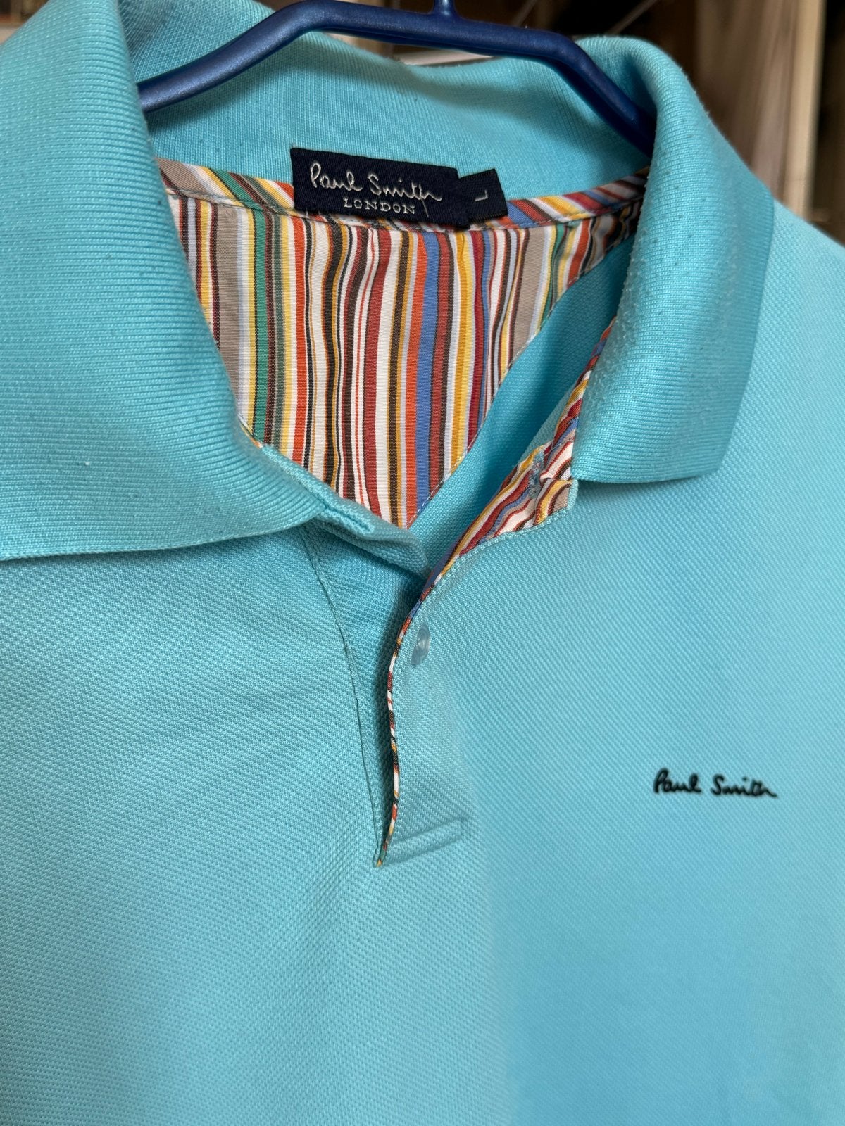 Paul Smith London Polo Shirt - Maat L, Kleding | Heren, Ophalen of Verzenden, Gedragen, Maat 52/54 (L), Blauw