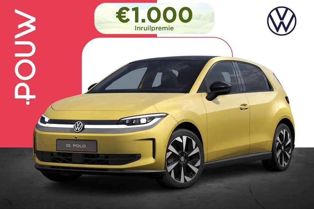 Volkswagen ID. Polo 211pk Style First Edition 52 kWh | Panor, Auto's, Volkswagen, 12 maanden, Stof, Zwart, 1476 kg