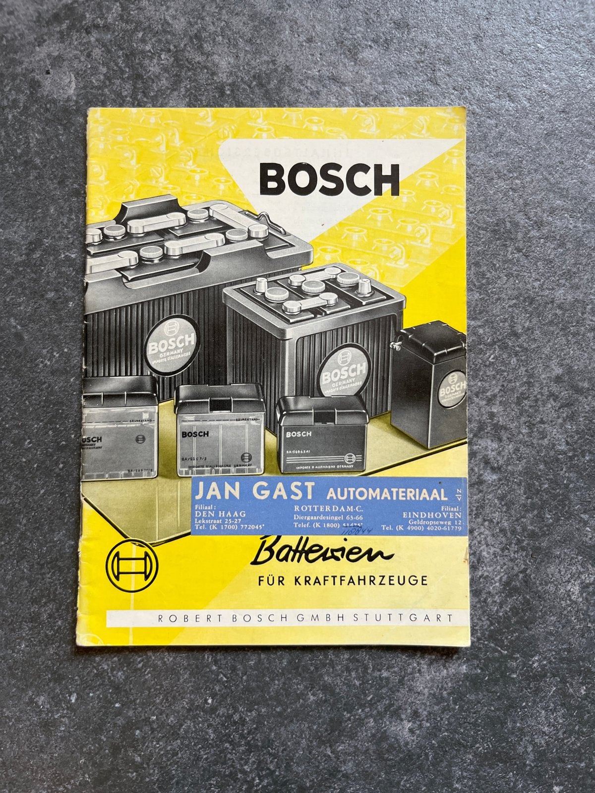Bosch Batterijen voor Auto's - Originele Verkoopbrochure, Ophalen of Verzenden, Gelezen, Algemeen