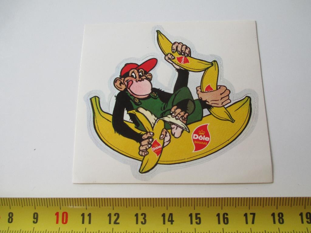 sticker DOLE bananen banaan aap, Ophalen, Zo goed als nieuw