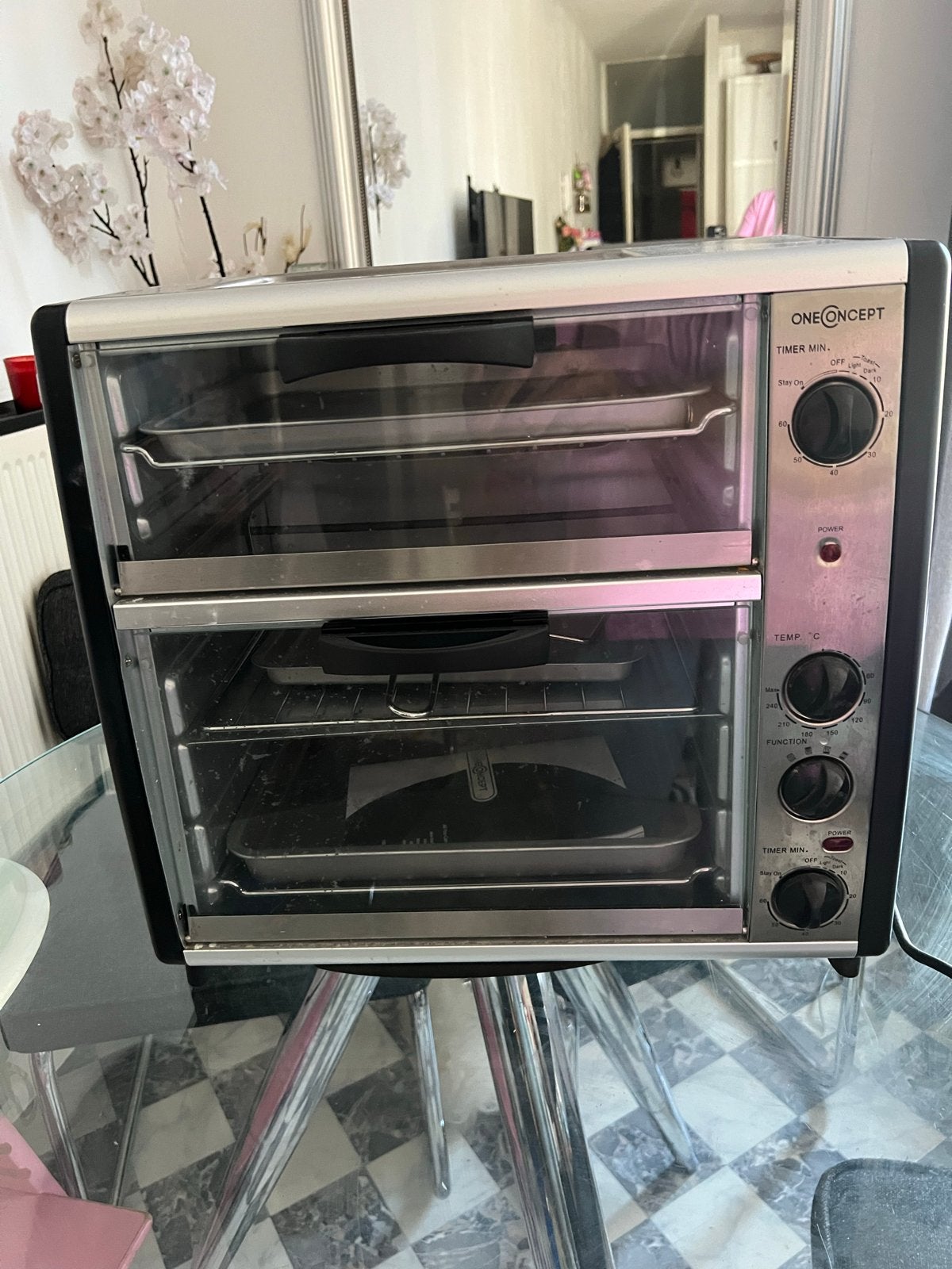OneConcept Mini Oven met Grillfunctie - Zo goed als nieuw, Witgoed en Apparatuur, Ovens, Zo goed als nieuw, Vrijstaand, Mini-oven