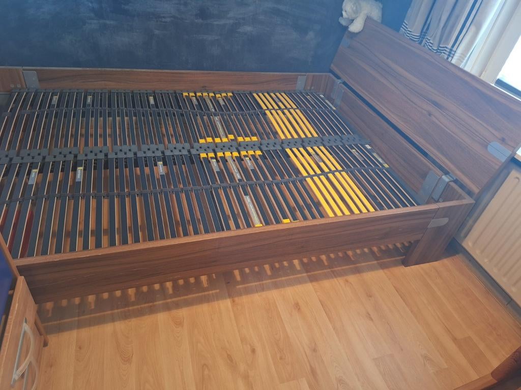 Suisse Sense bed met lattenbodems 140x210, Ophalen of Verzenden, Tweepersoons, Hout