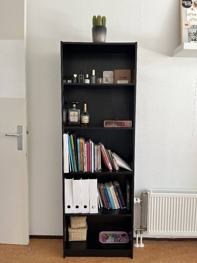 IKEA Black Bookshelf / bookcase, Ophalen, Met plank(en), Gebruikt, Eikenhout