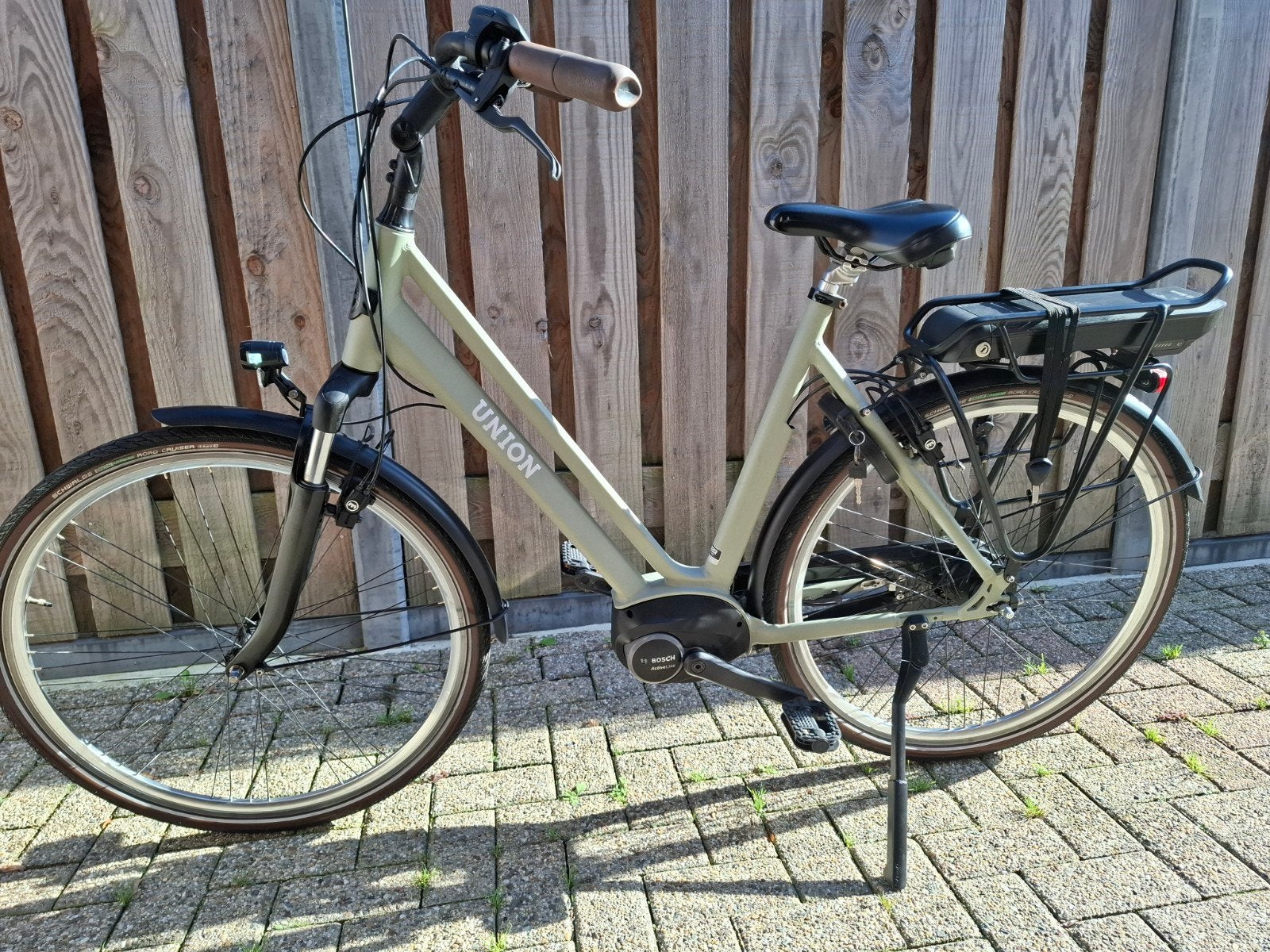 Union E-Fast met Bosch middenmotor BJ 2022 Pistache green., Fietsen en Brommers, Gebruikt, 50 km per accu of meer, 55 tot 59 cm