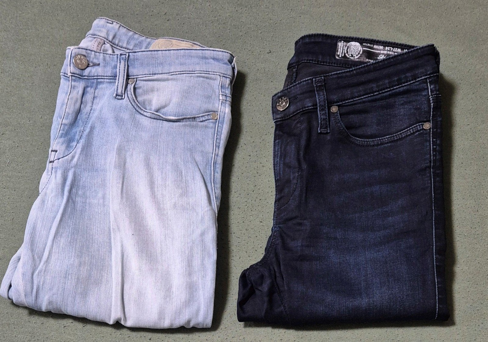 Twee Diesel skinny jeans dames, Ophalen of Verzenden, Zo goed als nieuw, Blauw, W27 (confectie 34) of kleiner