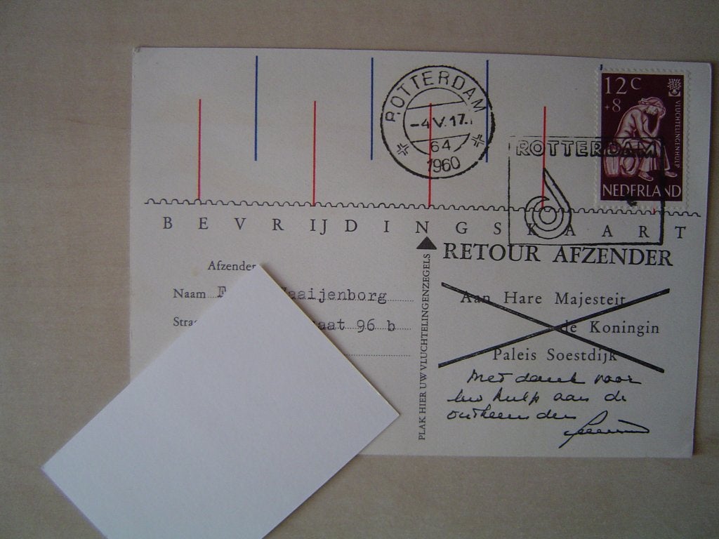 Bevrijdingskaart 1945-1960, Postzegels en Munten, Verzenden, Briefkaart