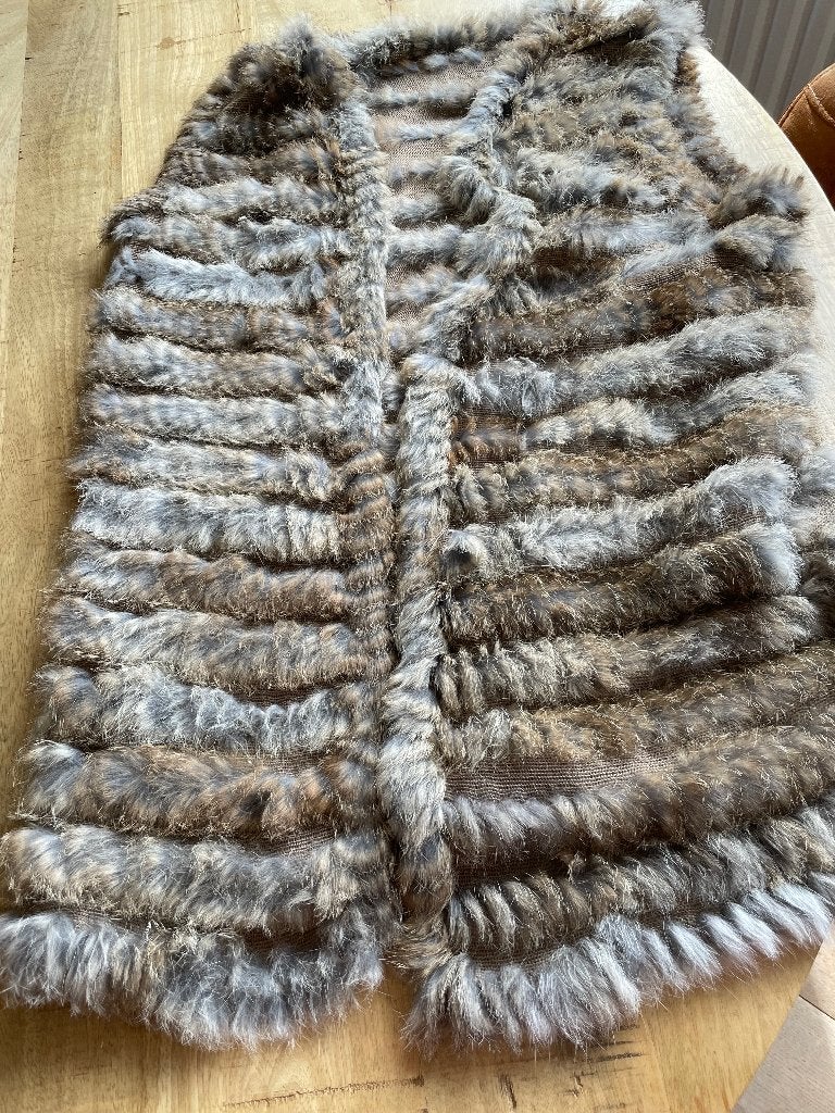 Boho bont gilet maat l, Kleding | Dames, Verzenden, Zo goed als nieuw, Maat 42/44 (L), Bruin