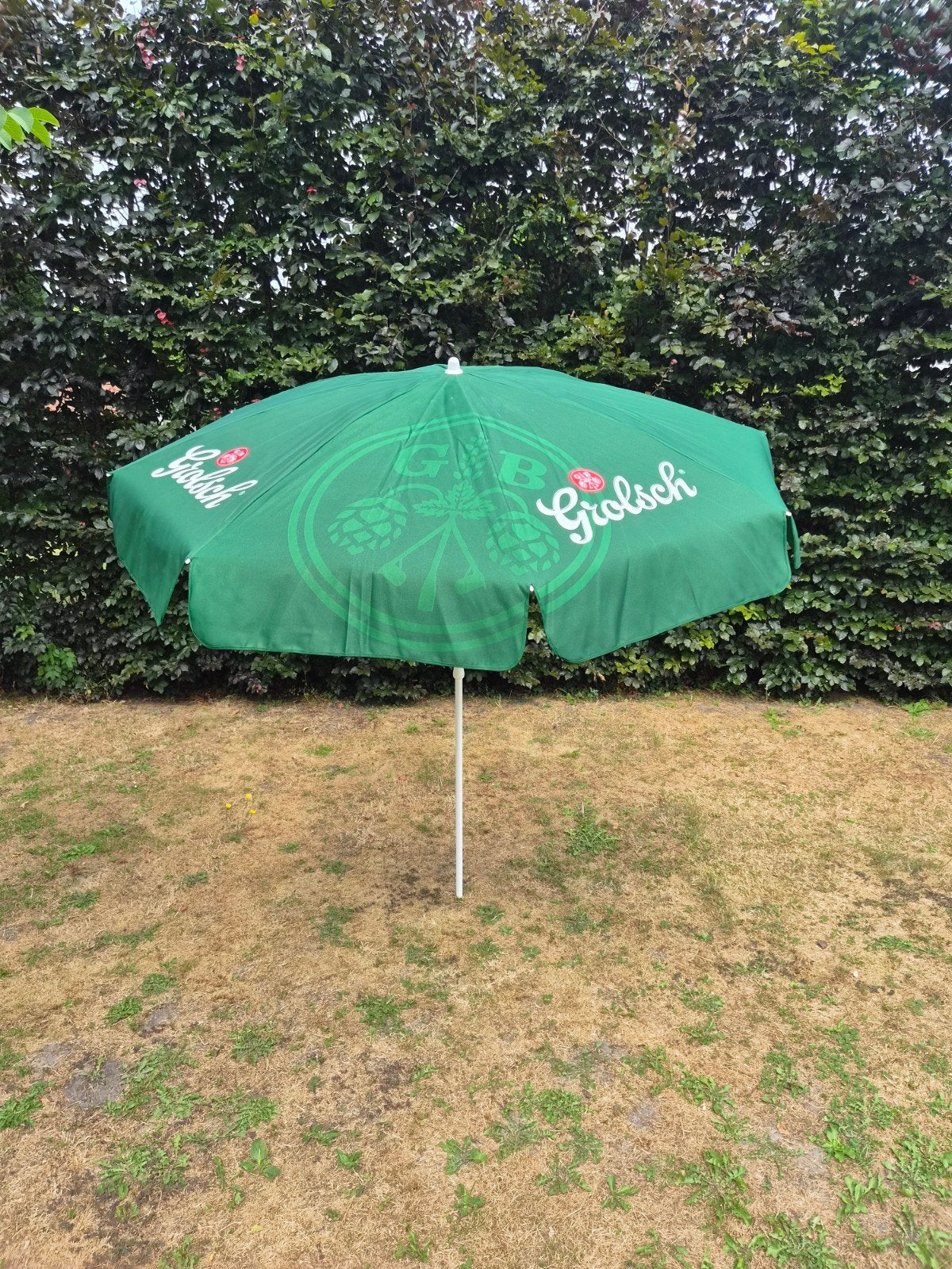 2x NIEUW! Grolsch Parasol (Ø 190 cm) – Nooit gebruikt, Ophalen, Nieuw, Verstelbaar