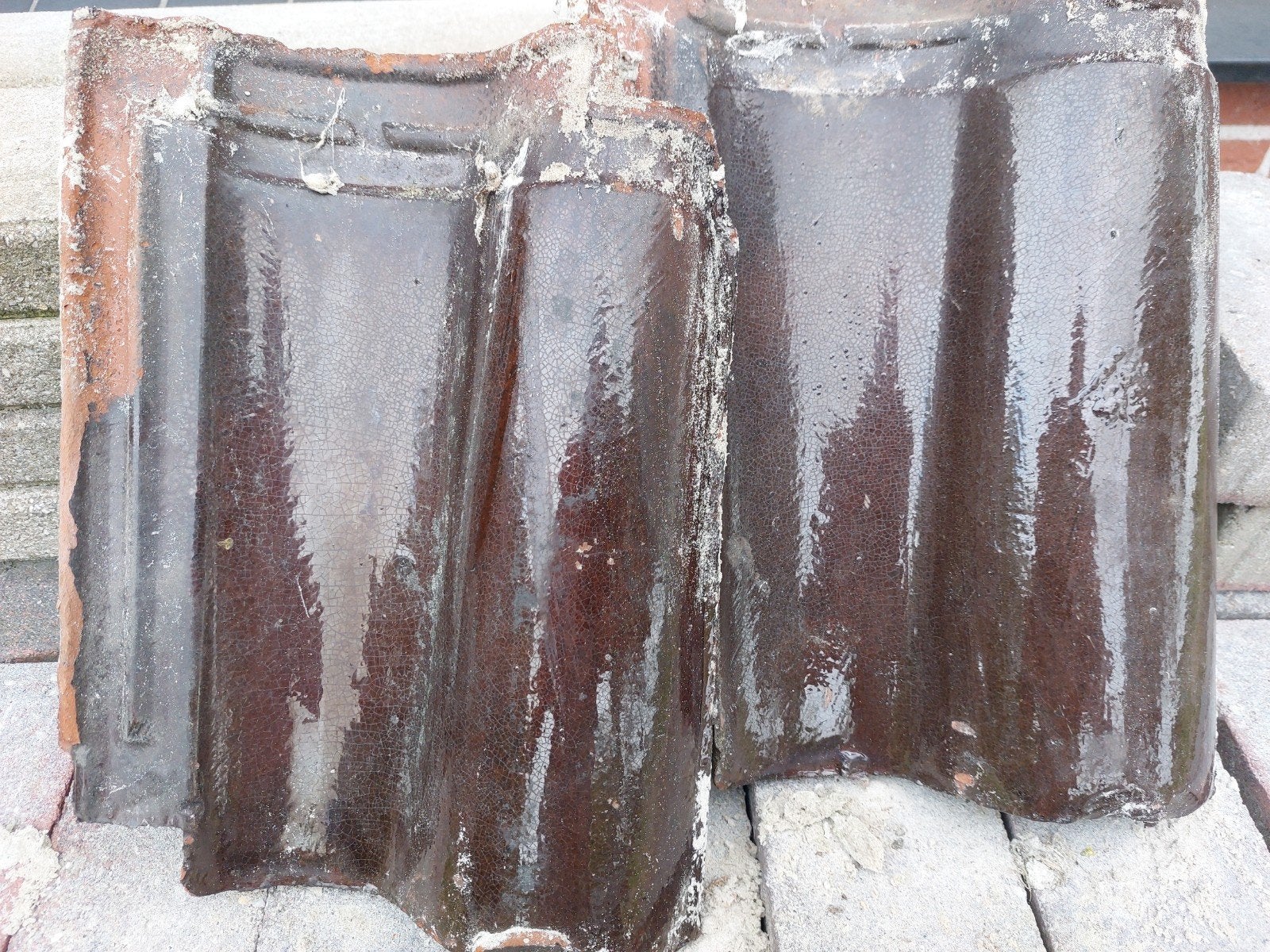 Grote Romaanse dakpannen incl. gevelpanelen en bolvorsten, Ophalen, Gebruikt, 15 m² of meer, Dakpannen