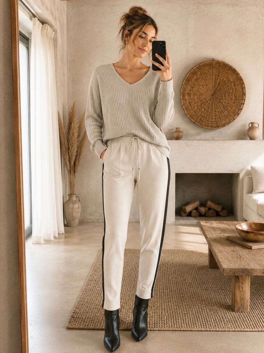 Annette Görtz stijlvolle beige gebreide trui, maat S, Kleding | Dames, Verzenden, Zo goed als nieuw, Maat 36 (S), Beige