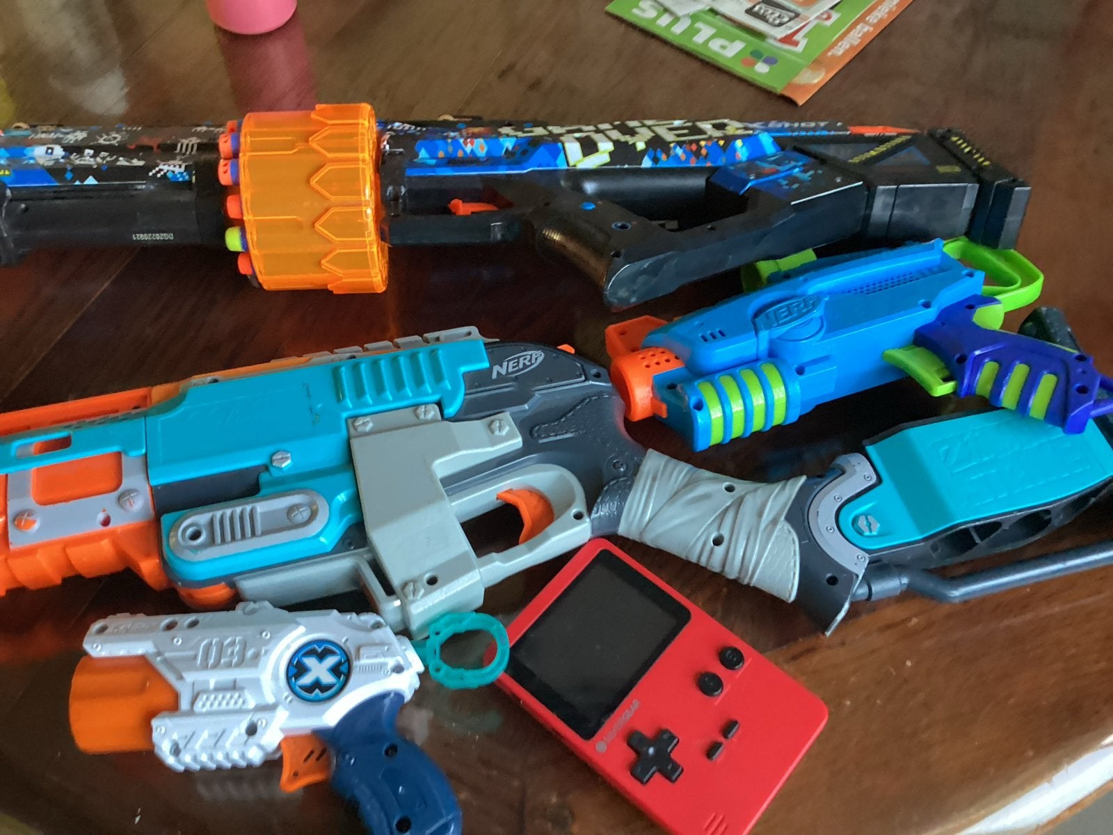 Nerf en X-Shot Blasters met Gameboy, Kinderen en Baby's, Ophalen of Verzenden, Gebruikt, Jongen of Meisje