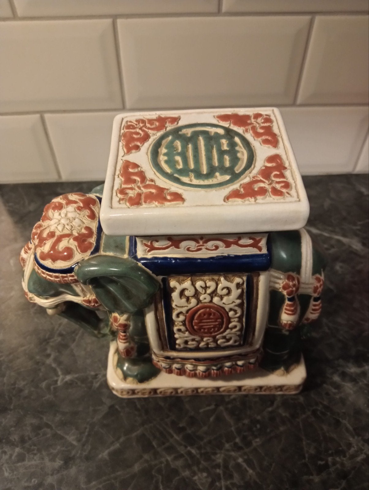 Oosterse olifant plantenstandaard vintage, Ophalen, Zo goed als nieuw, Dier