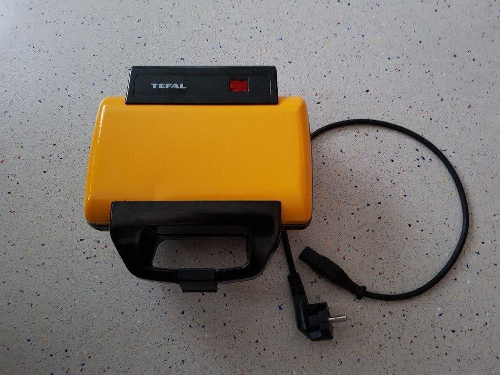 tefal retro tostiapparaat geel sandwichmaker met snoer RY715, Ophalen of Verzenden, Gebruikt
