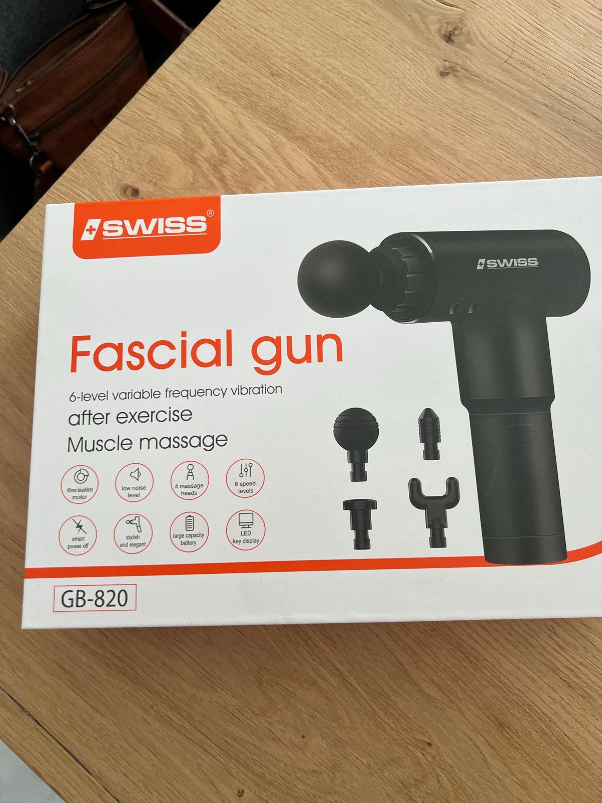 Swiss Fascial Gun GB-820 Massageapparaat - Nieuw in doos, Sport en Fitness, Massageproducten, Ophalen, Nieuw, Apparaat