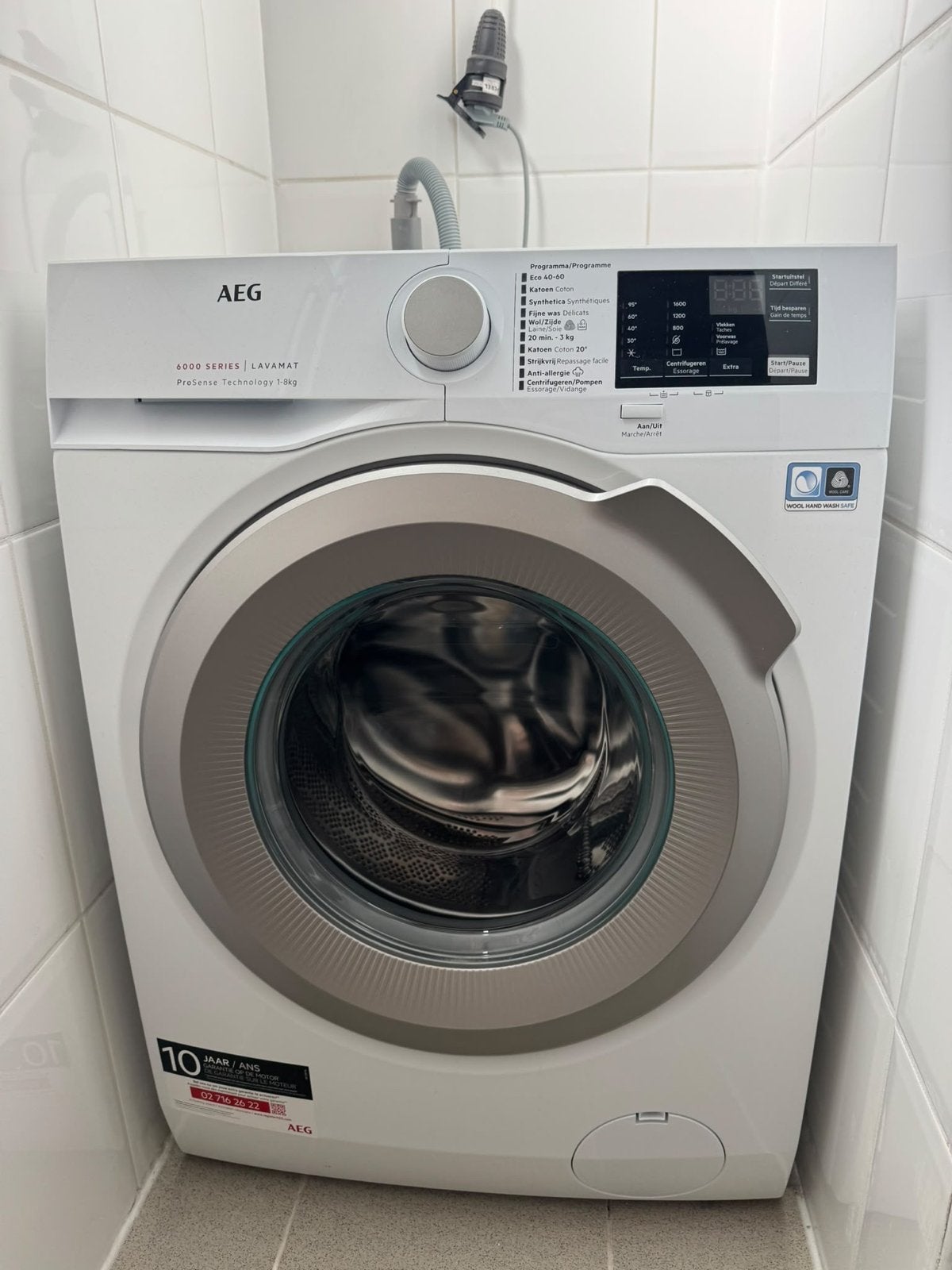AEG 6000 Serie Lavamat 7kg wasmachine zo goed als nieuw., Ophalen, Zo goed als nieuw, Voorlader, 85 tot 90 cm